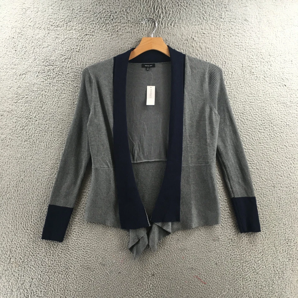 Cárdigan suéteres Verve Ami para mujer XL gris azul tejido manga larga frente abierto NUEVO Foto 1 de 4