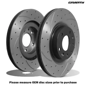 DISCOS DE FRENO DELANTEROS PERFORADOS RANURADOS VENTILADOS 323MM PARA MAZDA RX-8 230 190 1.3 03-12 - Imagen 1 de 8