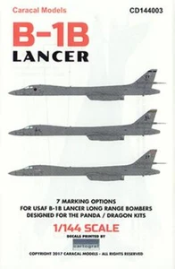Caracal Models 1/144 144003 x B-1B Lancer decals - Picture 1 of 4