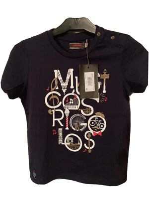 Boys Designer Catimini Navy Printed Top 3yr NWT - Image 1 of 4