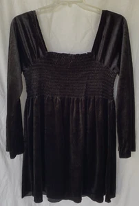 ONLY NECESSITIES..JET BLACK..VELVET..ANGEL..DRESS..WOMEN L - Picture 1 of 5
