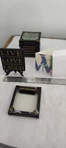 Set of 5 WitWords Coaster/Plaques  w/easel, gift card - Picture 1 of 11