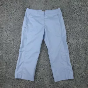 Adidas Pants Womens 12 Blue Stretch Straight Crop 32x24* - Picture 1 of 15