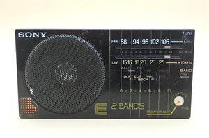 Radio Portable Sony ICF-12L 2 - Modèle Noir - 2 Bands Pile AA - Imagen 1 de 8