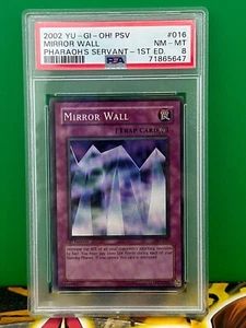 2002 Yugioh Mirrow Wall PSV-016 1ST Edition PSA 8 NM-MT - Picture 1 of 7