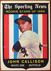 1959 TOPPS #119 JOHN CALLISON (R) Rookie Stars Chicago White Sox EX+