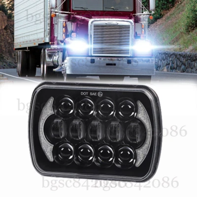 For Freightliner FL50 FL60 FL70 FL80 MT35 MT45 7x6'' 5x7 LED Headlight DRL Hi-Lo - Image 1 of 4