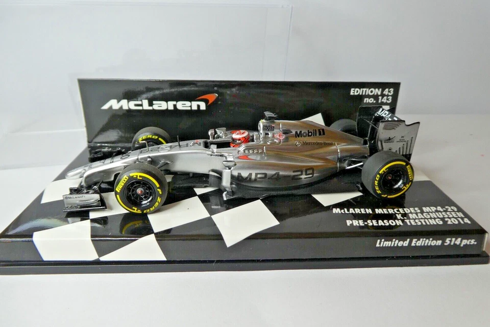 1/43 Minichamps 2014 Mclaren MP4-29 Kevin Magnussen Pre Season Testing. - Image 1 of 1