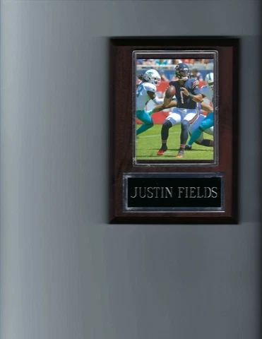 JUSTIN FIELDS PLAQUE CHICAGO BEARS FOOTBALL NFL Cover
