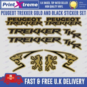 PEUGEOT TREKKER CUSTOM Decals/Stickers GOLD & BLACK TKR BUXY SPEEDFIGHT - Picture 1 of 7