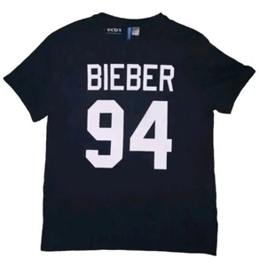 Justin Bieber 2016 Divided #94 Black SS Shirt Men's Size: L - FAST SHIP - Picture 1 of 4