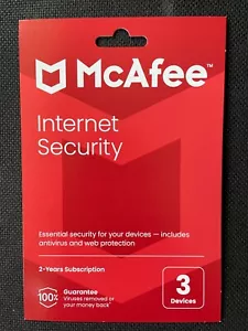 McAfee Internet Security 2025 Antivirus 3 Device 2 Year Retail Posted - Picture 1 of 6