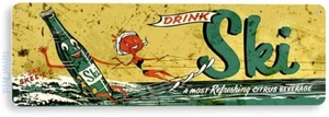 SIGNO DE ESTAÑO Esquí Bebido Retro Soda Cola Bebida Cocina Metal Decoración B588 - Imagen 1 de 3