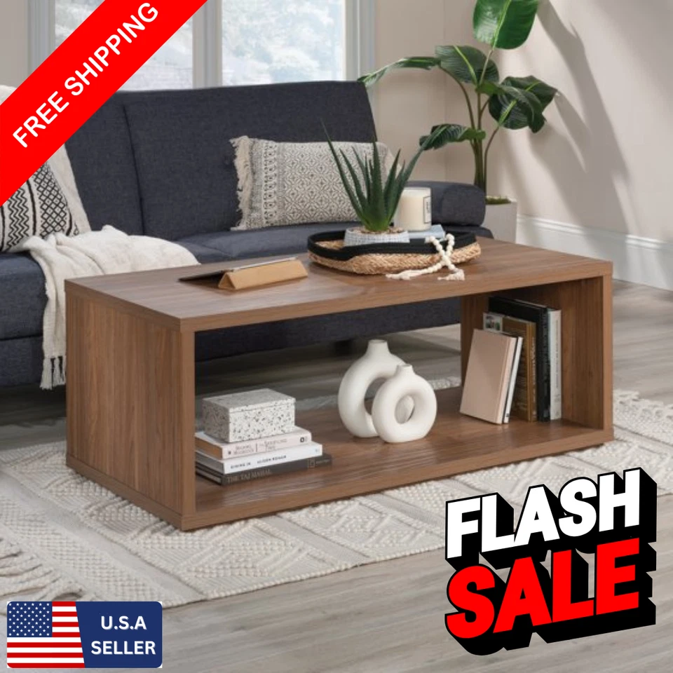 Mesa de centro Mainstays Westley - Acabado cálido nogal - Elegante y funcional Foto 1 de 4