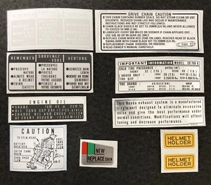CB750 F2 ""WARNING KIT ABZIEHBILDER"" 1978 CB750 VIER SUPERSPORT - Bild 1 von 3