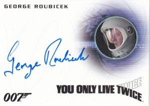 James Bond Autograph Card George Roubicek as Gemini 16 Astronaut