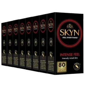 80 PRESERVATIVOS MANIX SKYN INTENSE FEEL sin látex + BOTONES Unimil Mates - Imagen 1 de 2