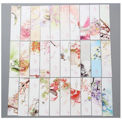 BARGAINS EXPRESS UK 30pc Country Flowers Floral Paper Bookmarks For Books Book Markers Readers Gift