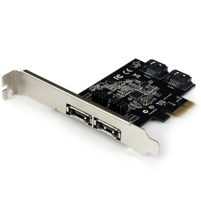 Tarjeta controladora StarTech PEXESAT322I 2-Int SATA 2-Ext SATA bajo perfil PCIe x1 Foto 1 de 4