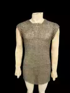 Römisches Hilfskettenposthemd mittelalterlich römischer Ärmel weniger Kettenpost Shirt - Bild 1 von 6