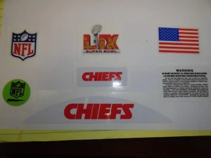Kansas City Chiefs Super Bowl LIX (59) Decals for Full Size Football Helmet - Picture 1 of 1