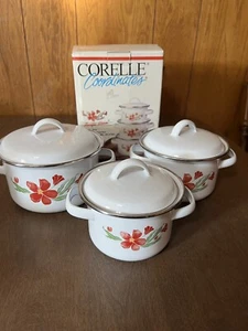 Corelle Coordenadas 6 piezas Pacific Bloom Mini Ollas Esmaltadas Tapas con Caja - Imagen 1 de 19
