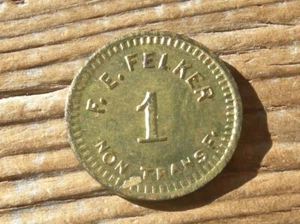 1914 MESSLER MISSOURI MO STODDARD CO "FE FELKER" GENL STORE INGLE 1c PENNY TOKEN - Picture 1 of 4