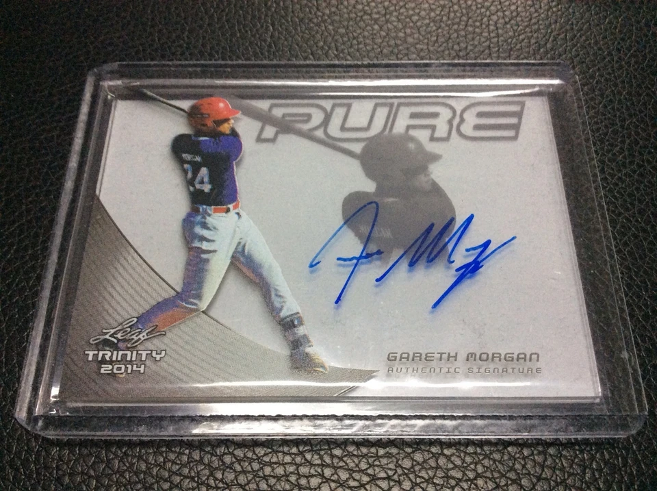 2014 LEAF TRINITY Baseball Gareth Morgan RC AUTO AUTOGRAPH Signed GLASS PURE - Image 1 of 1