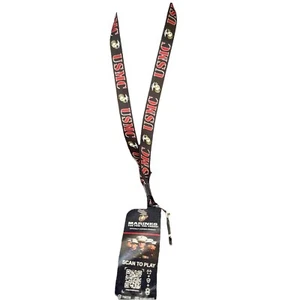 Hillman America US Marine Corps Lanyard llevar llaves y tarjeta de identificación gancho giratorio a presión - Imagen 1 de 7