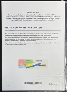 Microsoft SQL Server 2016 4 Core OEM Software Client Access License / 836CR - Picture 1 of 2