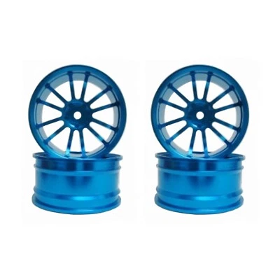 Aluminum metal 12 Spoke Wheel Rims 52*26mm 4P For RC Car 1/10 On-Road Drift HSP - Image 1 of 4