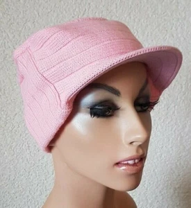 Damen Hut Mütze Strickmütze Lagenlook Winter Damenhut Visor Schirmmütze Chemo - Bild 1 von 3