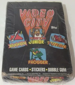 Vintage 1983 Topps Video City Trading Cards & Sticker Wax Box (Unpunched Box) - Bild 1 von 1
