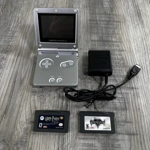 Gameboy Advance SP Bundle AGS-001 2-Games Kingdom Hearts Harry Potter Charger - Picture 1 of 16