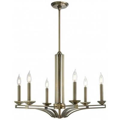 Livex Lighting Trumbull 6 Light Chandelier in Antique Brass - Image 1 of 2