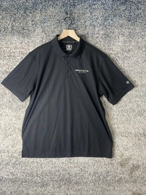 Ogio Polo Shirt Mens 2XL Black Performance Golf Bread & Butter Logo Embroidered - Image 1 of 4