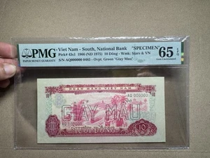 North Viet Nam Banknotes P-43S 10 Dong Specimen PMG-65EPQ 1966 Gem UNC_LDP Shop. - Picture 1 of 2