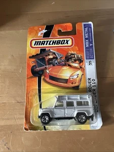 Matchbox #55 '97 Land Rover Defender 110 2006 BIANCO/CARTA ORIZZONTALE NUMERO 55 - Foto 1 di 8