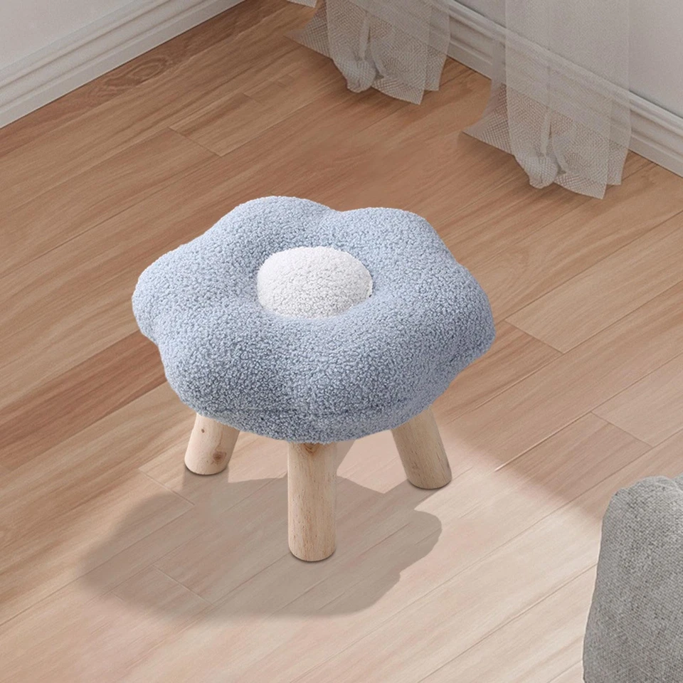 Sofa Stool Small Foot Stool Rest with Wooden Leg Comfortable Multipurpose Non - Image 1 of 1