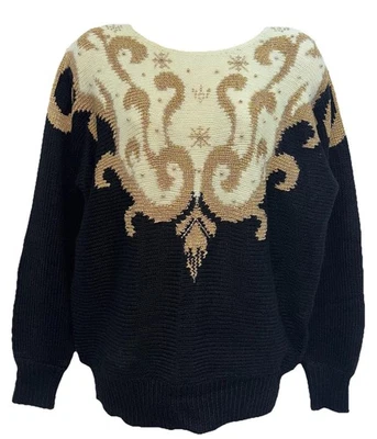 Suéter Feo Navidad Con Cuentas Años 80 Jaclyn Smith Mujer Talla M De Colección Foto 1 de 4