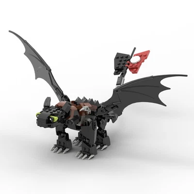 Train Dragon Figure Bricks Toys Toothless Night Furied Dragon Building Blocks - Image 1 of 4