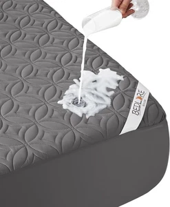 BEDLORE Waterproof Mattress Protector, Queen Size Mattress Pad Noiseless with De - Picture 1 of 8