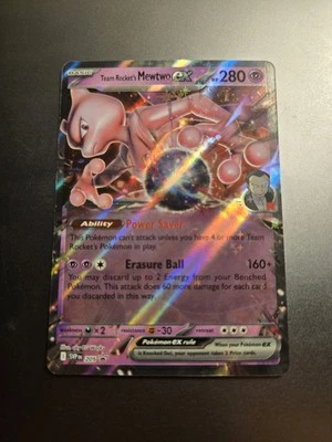 Team Rocket’s Mewtwo ex 081/182 – Holo – Pokémon TCG Destined Rivals SV10 NM - Image 1 of 4