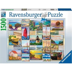 Ravensburger Coastal Collage 1500 Piece Jigsaw Puzzle NEW in Sealed Box - Picture 1 of 4
