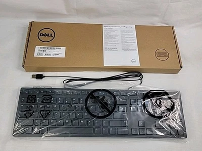 17 pack Dell KB216-BK-US Slim USB Wired Keyboard Black - Image 1 of 4