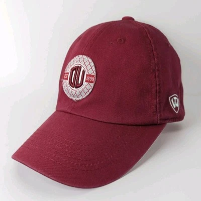 VTG Oklahoma Sooners OU Hat Est 1890 Crimson Adjustable Strap Baseball Cap TOW - Image 1 of 4