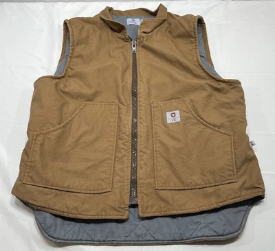 Tyndale FR Vest Mens XL Brown Flame Resistant INDURA Canvas USA Made HRC4 Work - Image 1 of 4