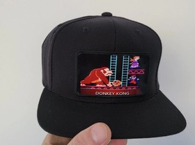 Donkey Kong  Hat, Metal Patch, Decky, Flat Bill, Snapback, Nintendo, NES