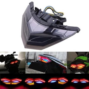 LED Brake Tail Light Rear Turn Signal Lamp For 2013-2017 Kawasaki Ninja 250R 300 - Picture 1 of 11