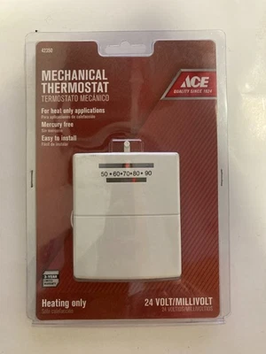 ACE Lever Mechanical Manual Thermostat 42350 Heat Only 24V NEW - Image 1 of 2
